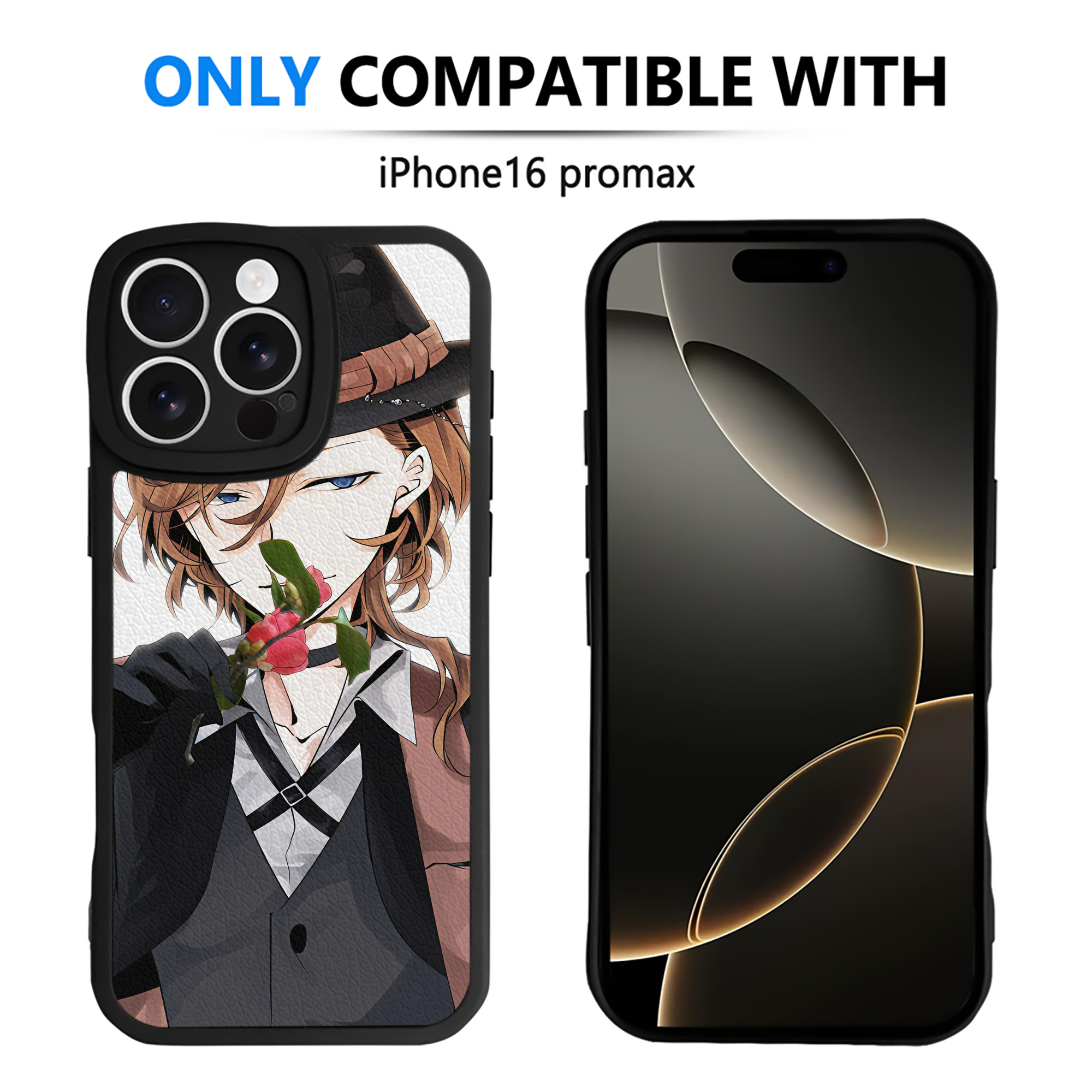 （画像用） 文豪ストレイドッグス Bungo Stray Dogs 【iPhone 16シリーズ対応】シリコンスマホケース（レザー調） 材質：シリコン
